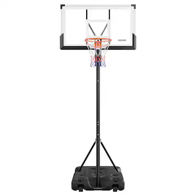 VEVOR - Portable Basketball Stand,10ft Height Adjustment Basketball Hoop & Goal,Portable Basketballs Hoop with 54in PC Backboard
