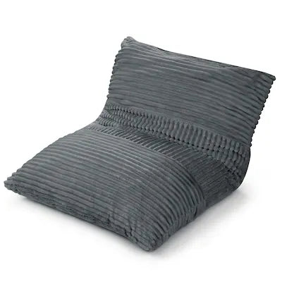 Costway - 3-in-1 Bean Bag Chair with Soft Crushed Sponge Comfy Corduroy Fabric Zippered Cover