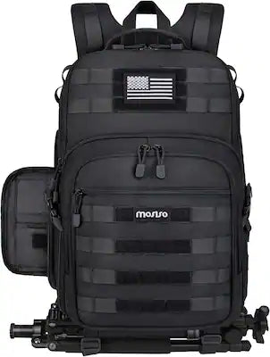 mosiso - Camera Backpack with Laptop Compartment, Tactical Camera Bag Case  for Canon/Nikon/Sony DSLR/SLR/Mirrorless