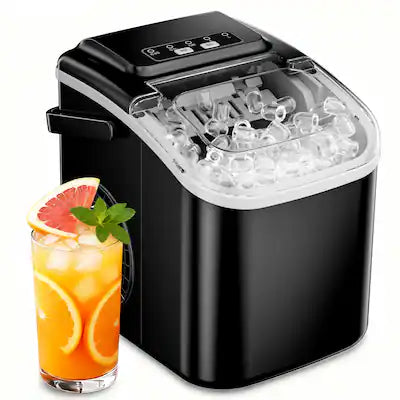 Ecozy Chillio - Portable Ice Makers Countertop, 8 Cubes in 6 Mins, 26lbs/Day, Bullet Ice Maker Machine with 2 Ice Sizes