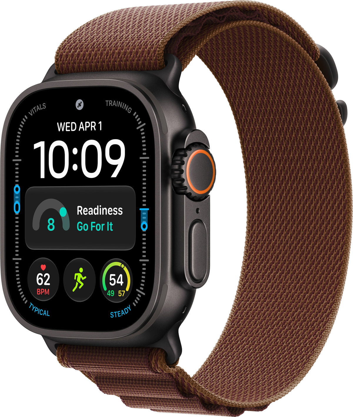 Apple Watch Ultra 4 (GPS + Cellular) 49mm Titanium Case with Burgundy Alpine Loop - M - Black - (2026)