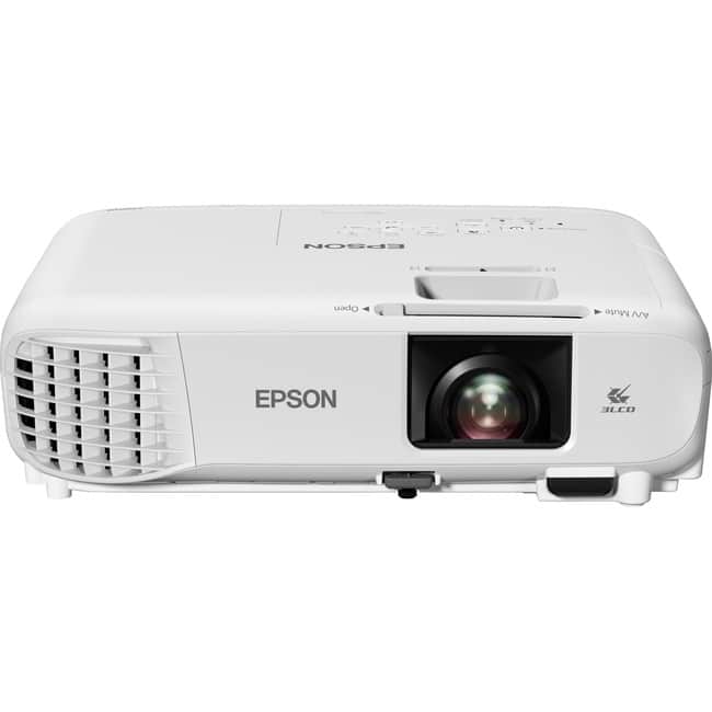Epson - PowerLite W49 LCD Projector - 16:10 - Ceiling Mountable - 1280 x 800 - Front, Rear, Ceiling - 8000 Hour Normal - White