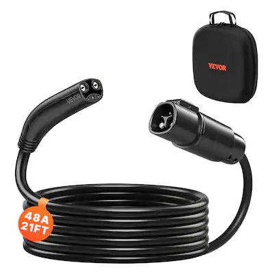 VEVOR - EV Charger Extension Cable for Tesla, 48Amp 21 ft Max 240V 11.52 kW with NACS Plug, EV Extension Cord