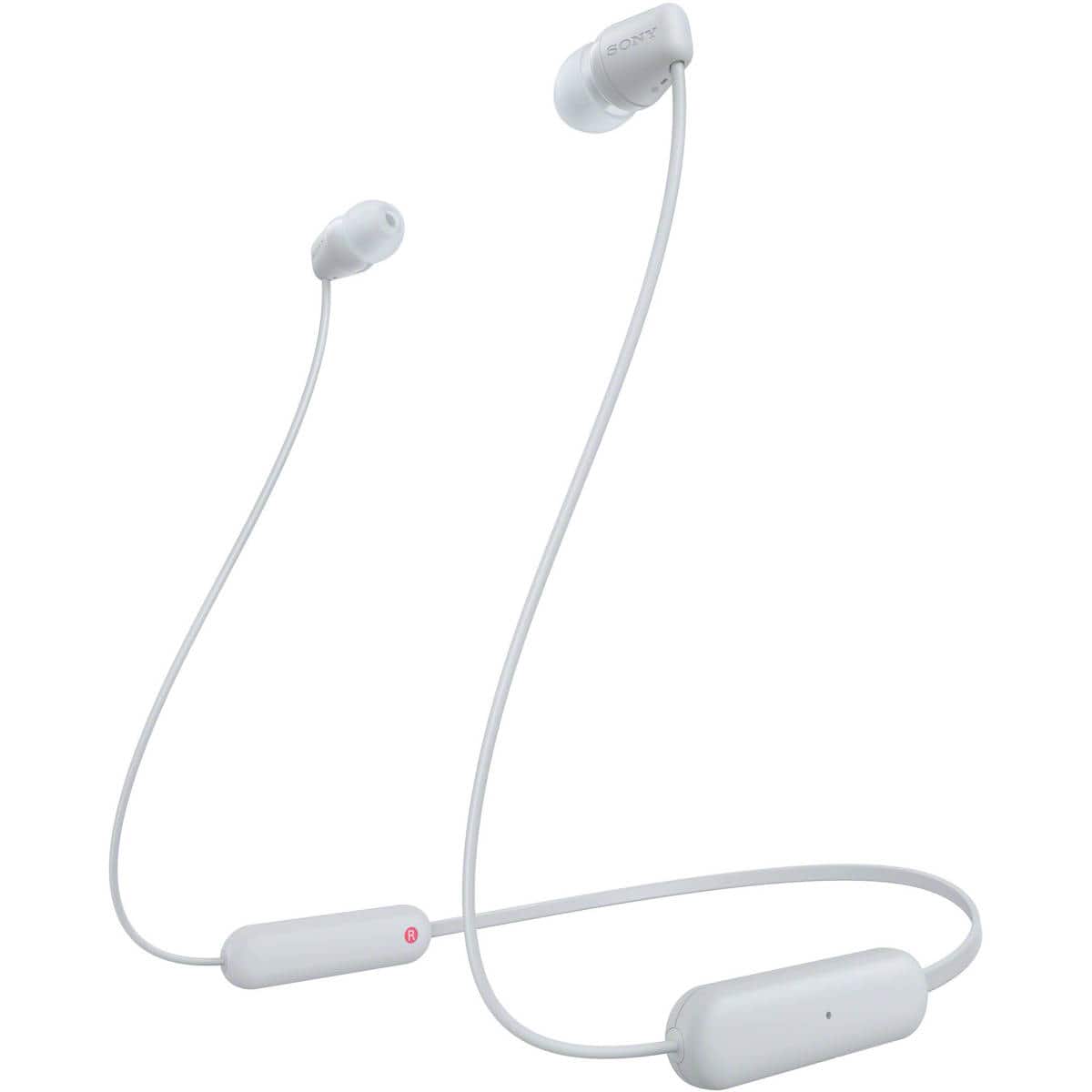 Sony - WI-C100 Wireless In-Ear Headphones - White