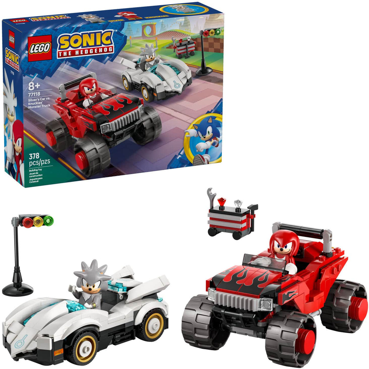 LEGO - Sonic the Hedgehog Silver’s Car vs. Knuckles’ Monster Truck 77118