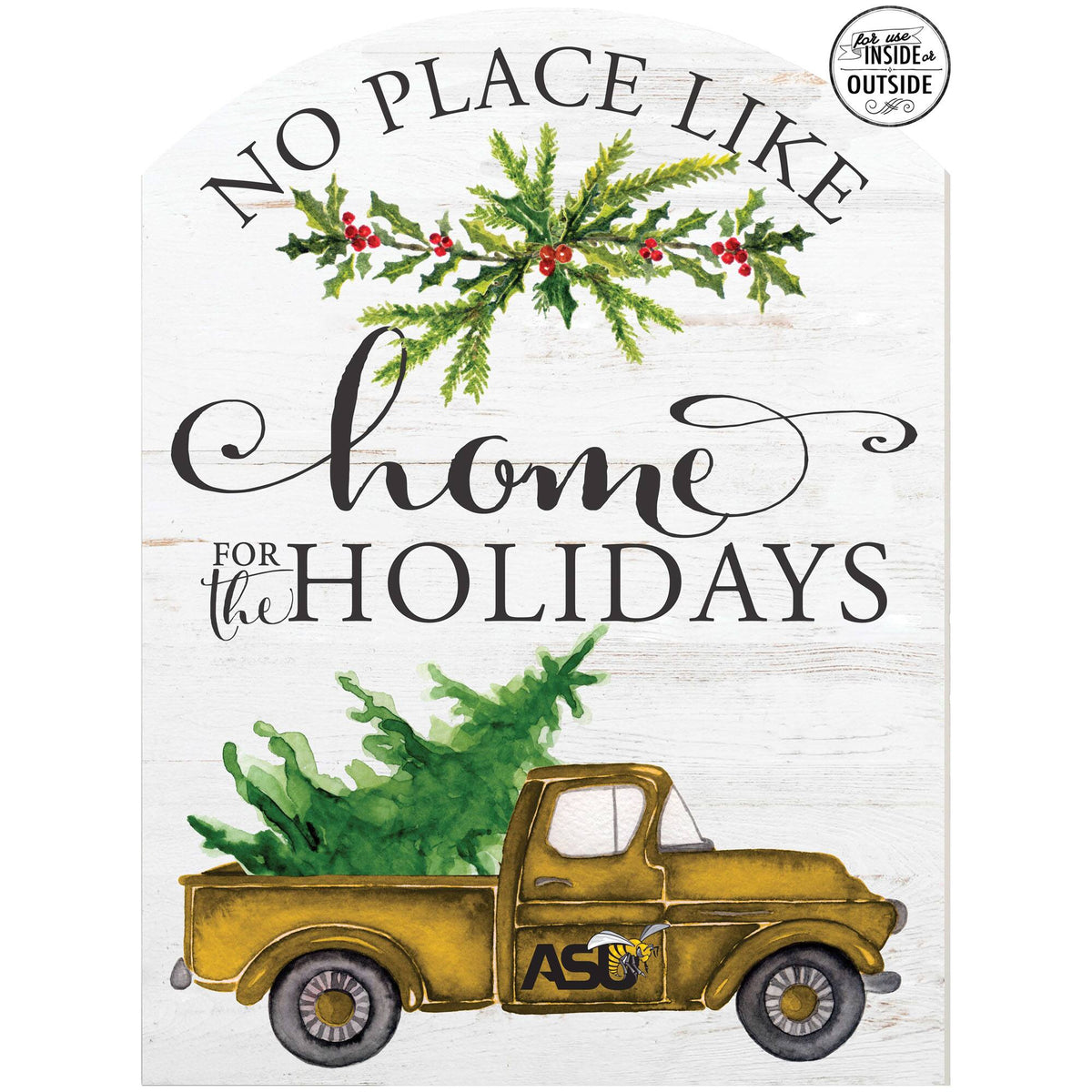 Jardine - Alabama State Hornets 16'' x 22'' Holiday Marquee Sign - White