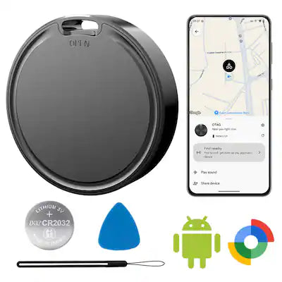 PRIMEPLUS - Android Compatible Tracker Tag, Google Find My Device, 2-Year Battery Life, IP65 Waterproof for Keys, Bags, Luggage