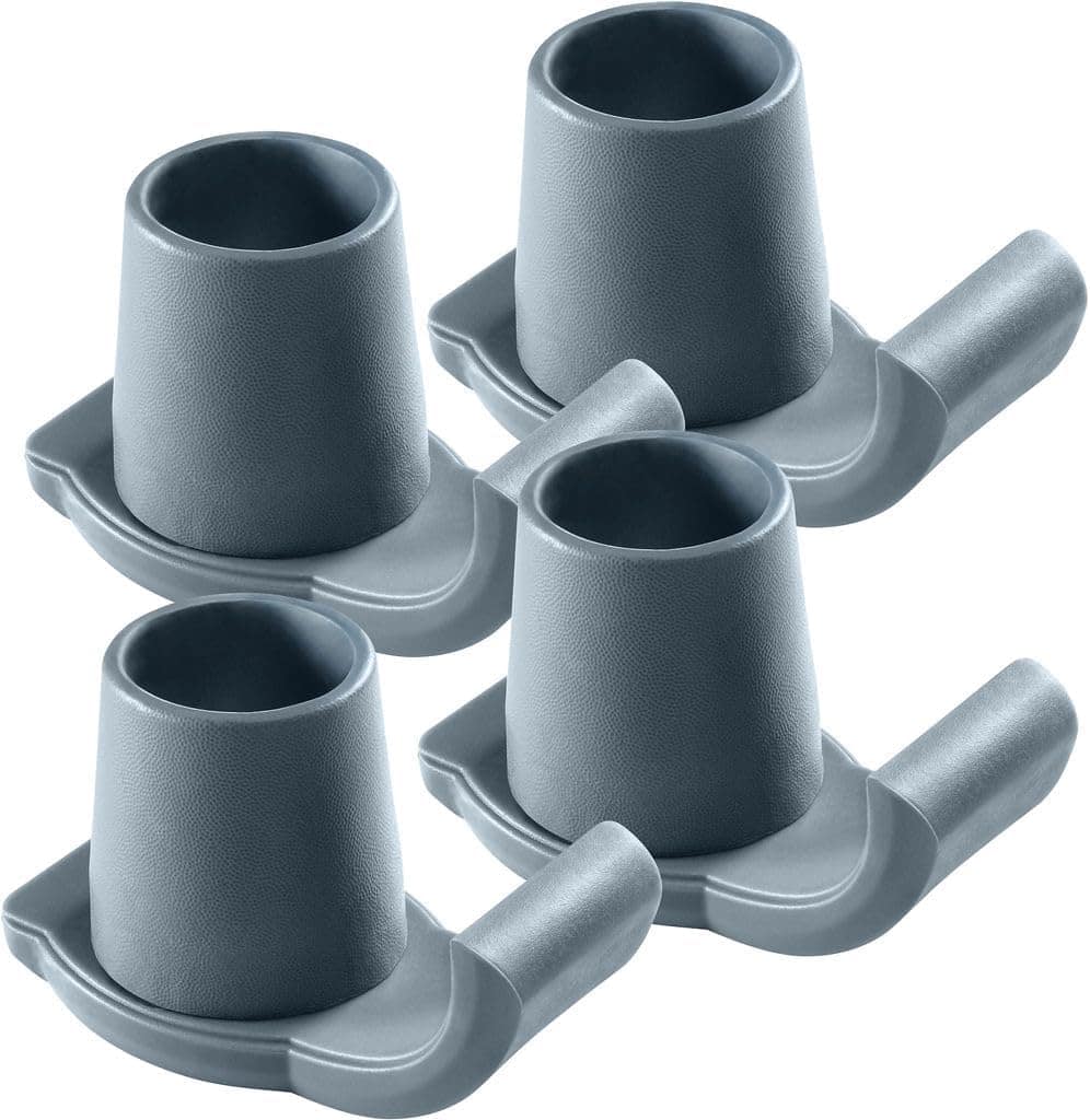 Medical King - Walker Skis Glides – 4 Pack Durable Walker Accessories for Seniors – Smooth & Easy Mobility for Folding Walkers - Gray