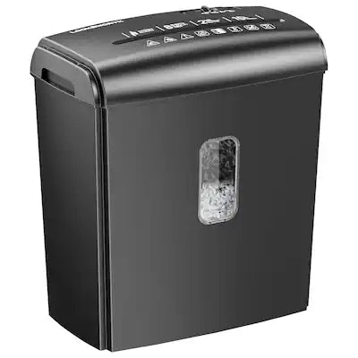 Locksworth - 8-Sheet Micro Cut Paper /Credit Card Shredder with 4 Gallons, P-4 High Security for Home Office Use with Handle