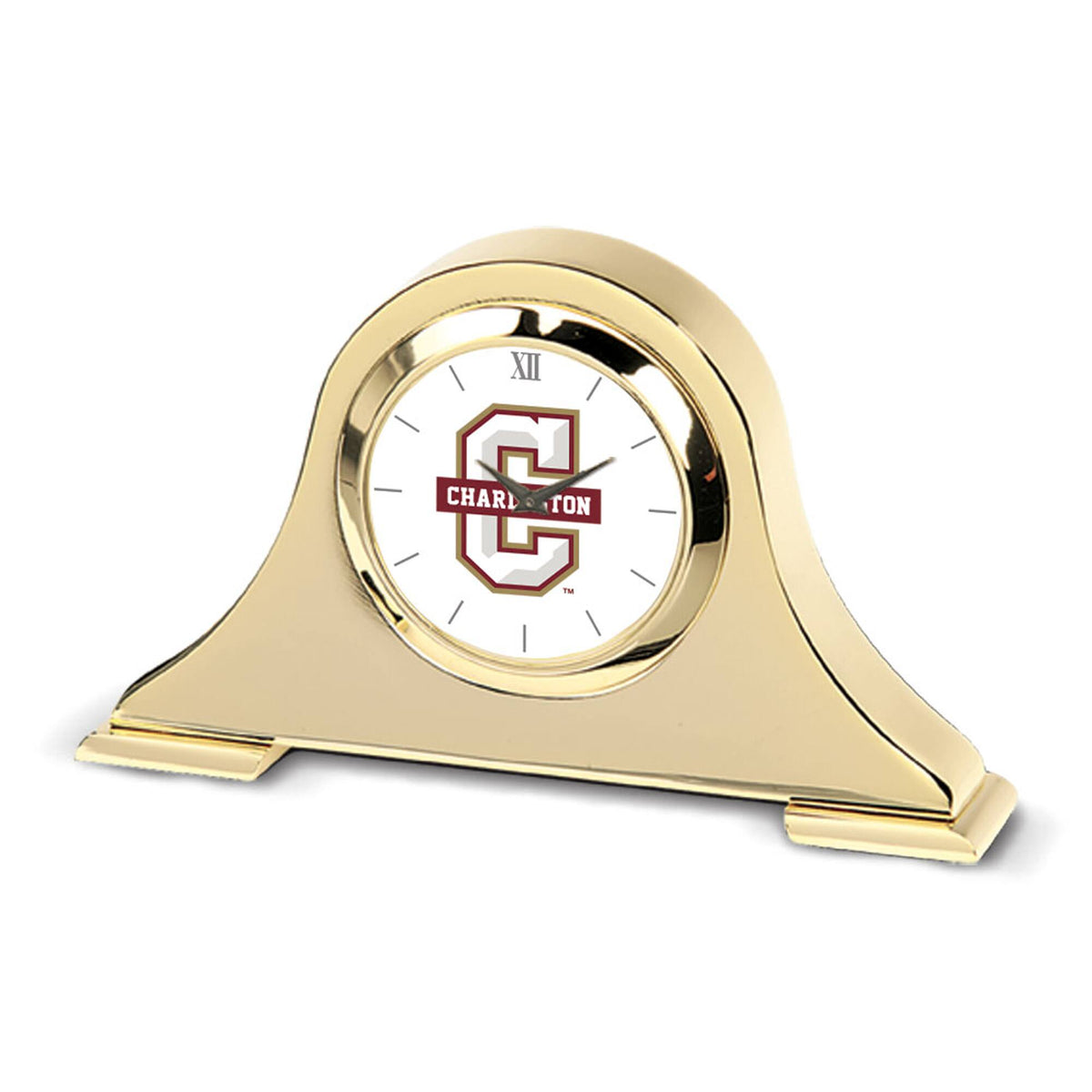 Jardine - Charleston Cougars Team Logo Napoleon Desk Clock - Gold
