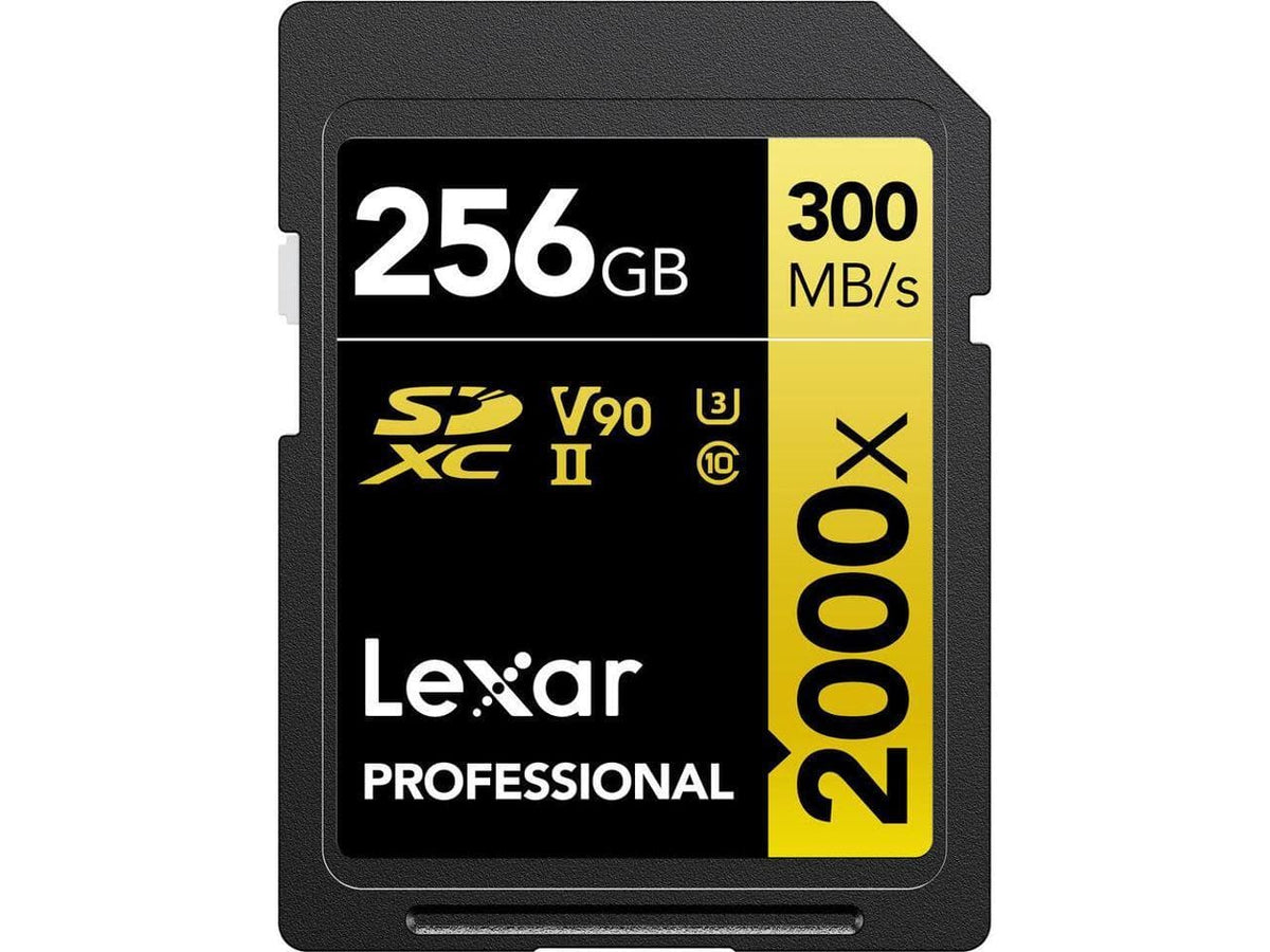 Lexar - 256GB Professional 2000x UHS-II SDXC Memory Card