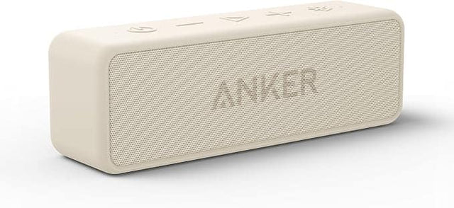 Front. Soundcore - Anker Soundcore 2 Portable Bluetooth Speaker with Stereo Sound - Beige.