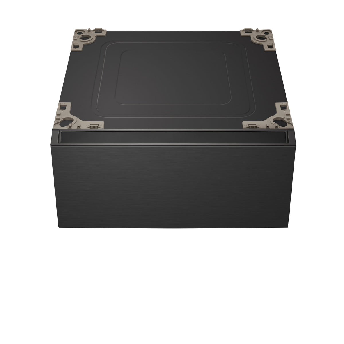 SIGNATURE 29-in Wide Laundry Pedestal with Storage Drawer for select LG Stackable Washers and Dryers - Brushed Black Steel