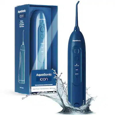 AquaSonic - Icon Electric Water Flosser - 150ml Tank, Cordless Rechargeable, Waterproof, Portable Oral Irrigator