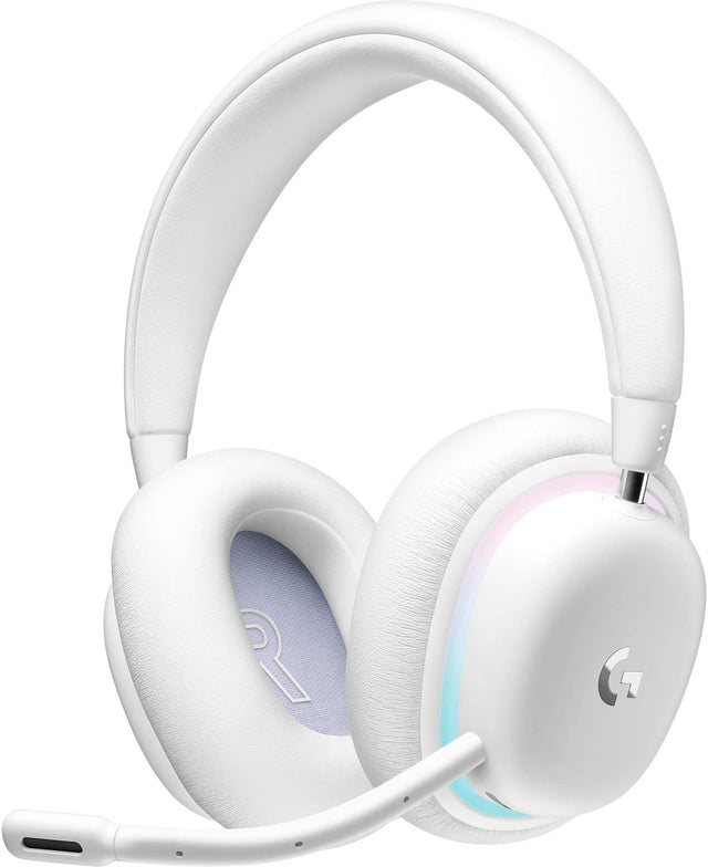 Front. Logitech - G735 Aurora Collection Wireless Over-the-Ear Gaming Headset for Windows, Mobile - White Mist.