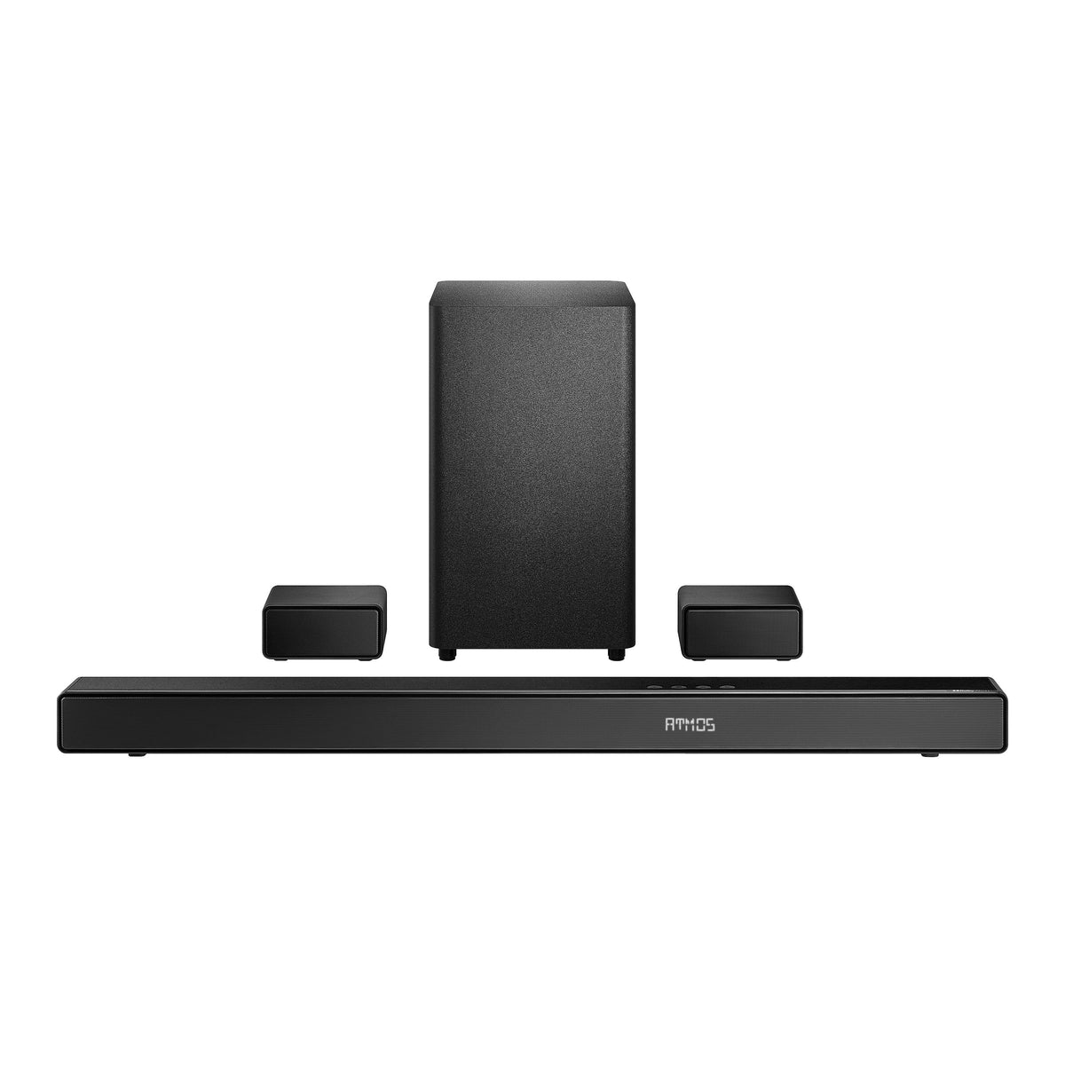 Insignia™ - 5.1.2 Channel Home Theater Soundbar with Wireless Subwoofer and Rear Speakers, Dolby Atmos, DTS:X, Bluetooth - Black