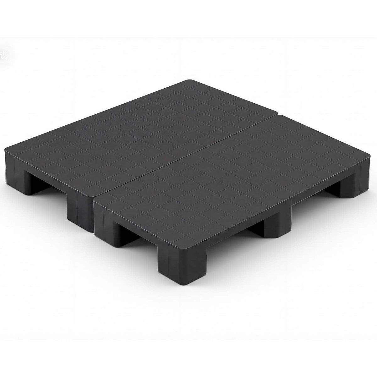 VEVOR - Plastic Pallets, 2 Pcs Plastic Pallets for Basement Storage, Lightweight Waterproof Floor Storage Pad for Indoor Outdoor - Black