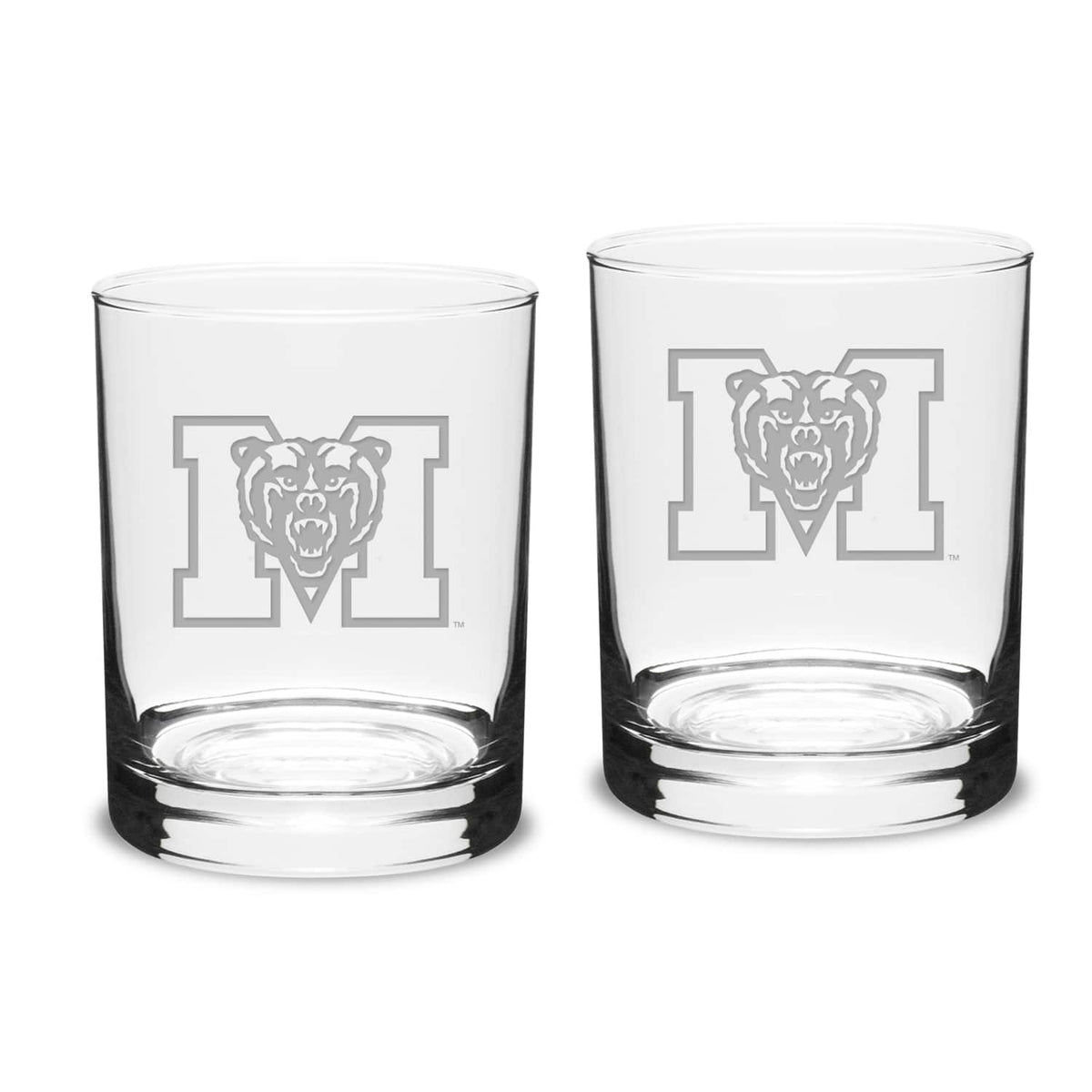 Jardine - Mercer Bears 14oz. 2-Piece Classic Double Old-Fashioned Glass Set - Multicolor