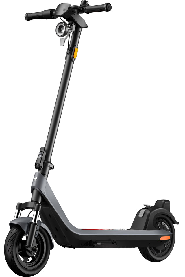 Front. NIU - KQi 200P Foldable Electric Kick Scooter w/ 34 mi Max Operating Range & 20 mph Max Speed - Grey.