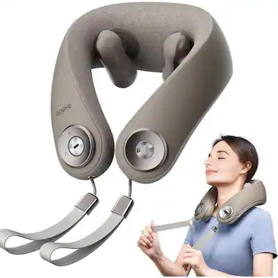 Renpho - Shiatsu Neck and Shoulder Massager with 2 Levels Heat, Cordless Deep Tissue Massage with Music Playable Bluetooth