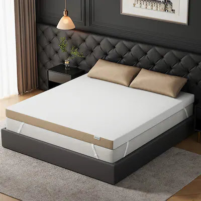 Bestier - Queen Size 3-inch Firm Gel Memory Foam Mattress Topper with Washable Cooling Cover