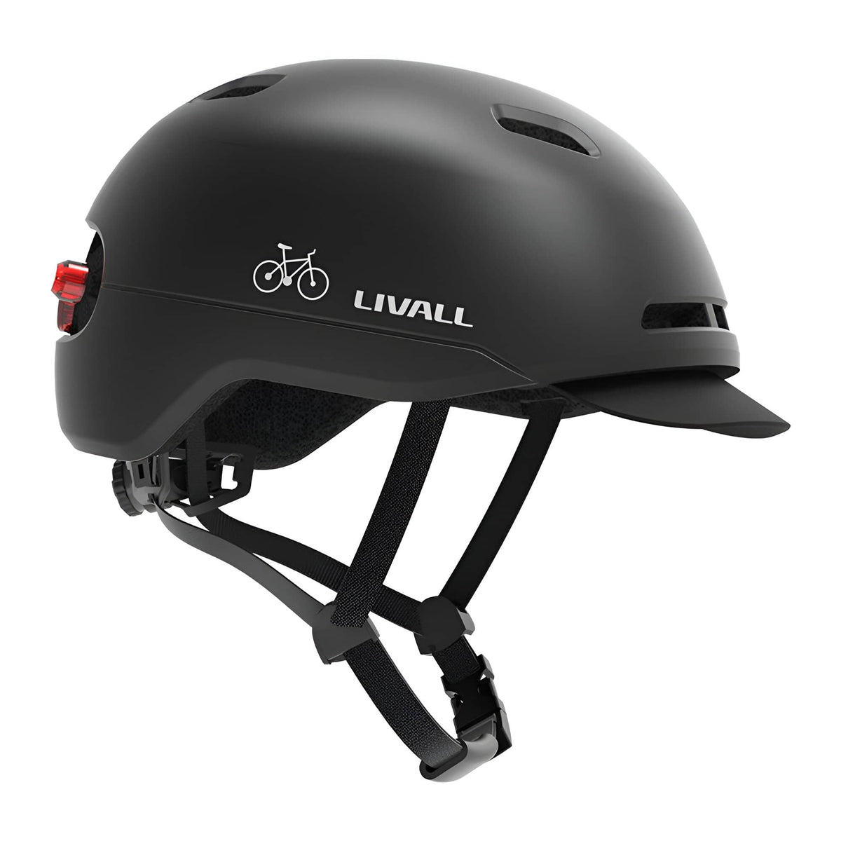 LIVALL - C21 eBike/eScooter Helmet certified up to 28 MPH with Smart Lighting & Fall Detection with SOS Alert - Large - Black