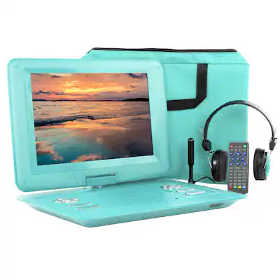 Trexonic - 13.3 Inch Portable TV+DVD Player with Color TFT LED Screen and USB/HD/AV Inputs