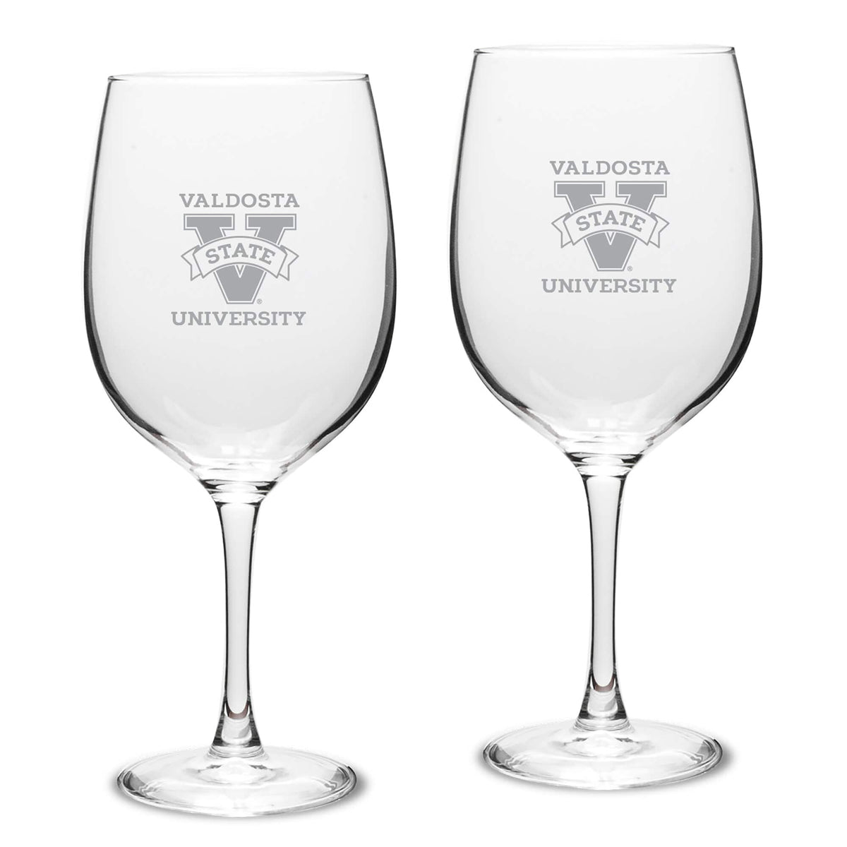 Jardine - Valdosta State Blazers 19oz. Two-Piece Traditional Red Wine Glass Set - Multicolor