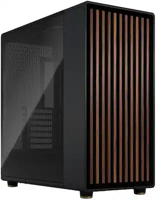 Fractal Design - North XL Charcoal Black Chassis with Walnut Front and Dark Tinted G Side Panel Mid-Tower PC Case