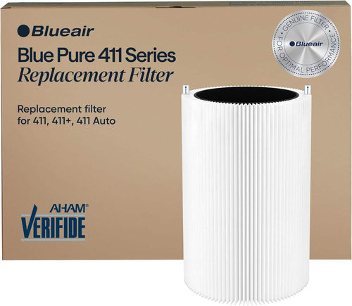 Blueair Blue Pure 411 Series Replacement Filter Replacement filter for 411, 411+, 411 Auto GENUINE FILTER FOR Blueair OPTIMAL PERFORMANCE I AHAM VERIFIED