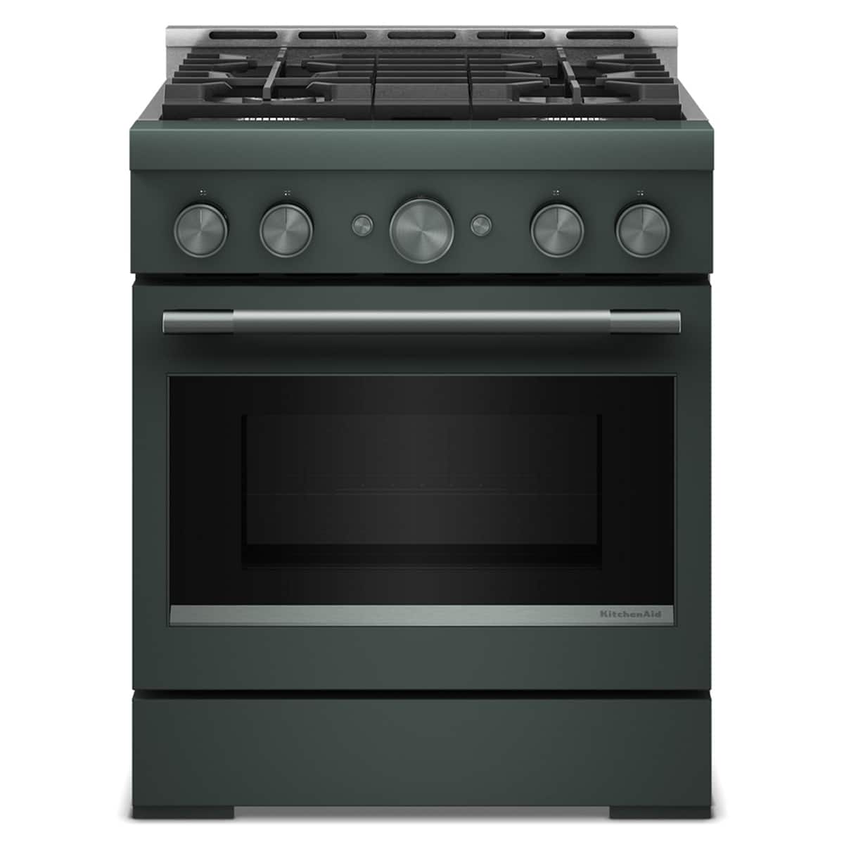 KitchenAid - 36 in. Wide 4 burners 4.1 cu. ft. Slide-In Commercial Gas TRUE Convection Range with Self - Juniper