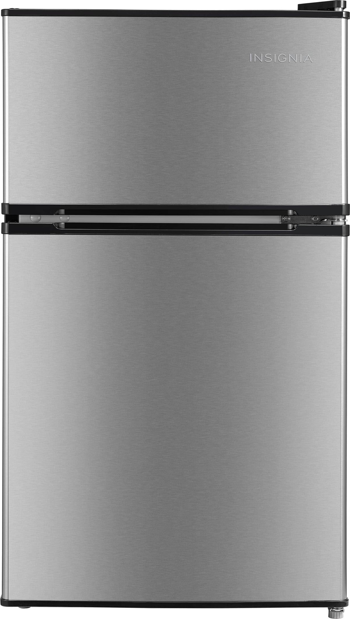 Insignia™ - 3.1 Cu. Ft. Mini Fridge with Top Freezer and ENERGY STAR Certification - Stainless Steel Look
