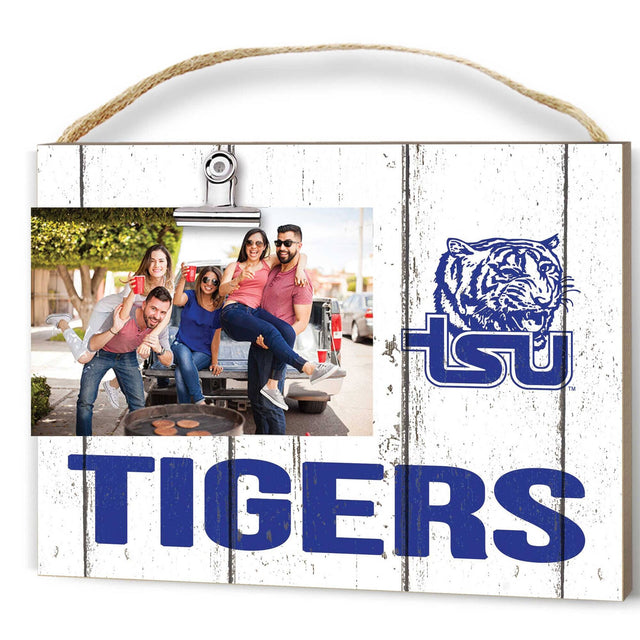 Front. Jardine - Tennessee State Tigers 8" x 10" Weathered Clip It Frame - White.