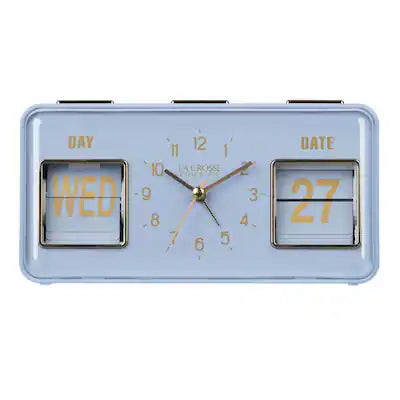La Crosse Clock Co. - Daily Flip Tabletop Alarm Clock with Calendar