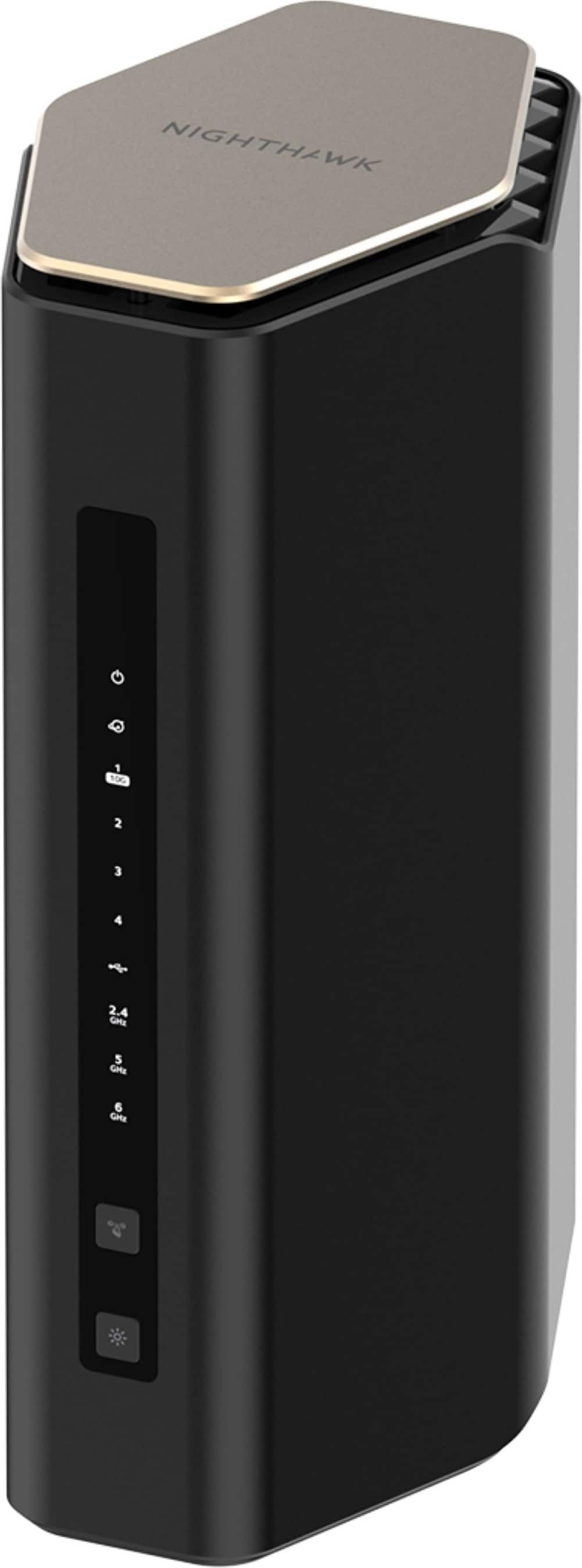 NETGEAR - Nighthawk WiFi 7 Router RS600, 18 Gbps, Up to 3,300 sq ft, 150 Devices - Black