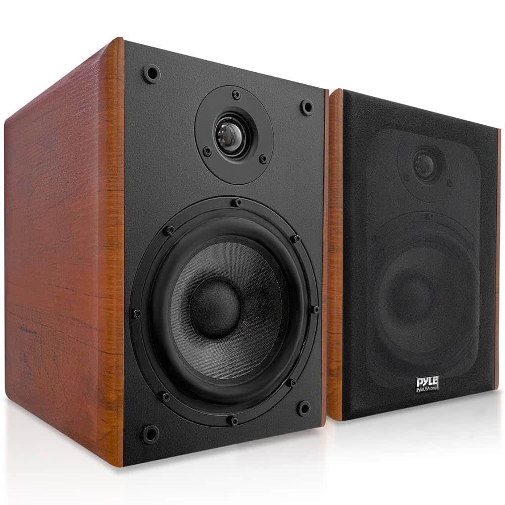 Pyle - 6.5" Home Audio Speakers – 2-Way Passive, 240W, Silk Dome Tweeter, Composite Woofer, Pair - Natural