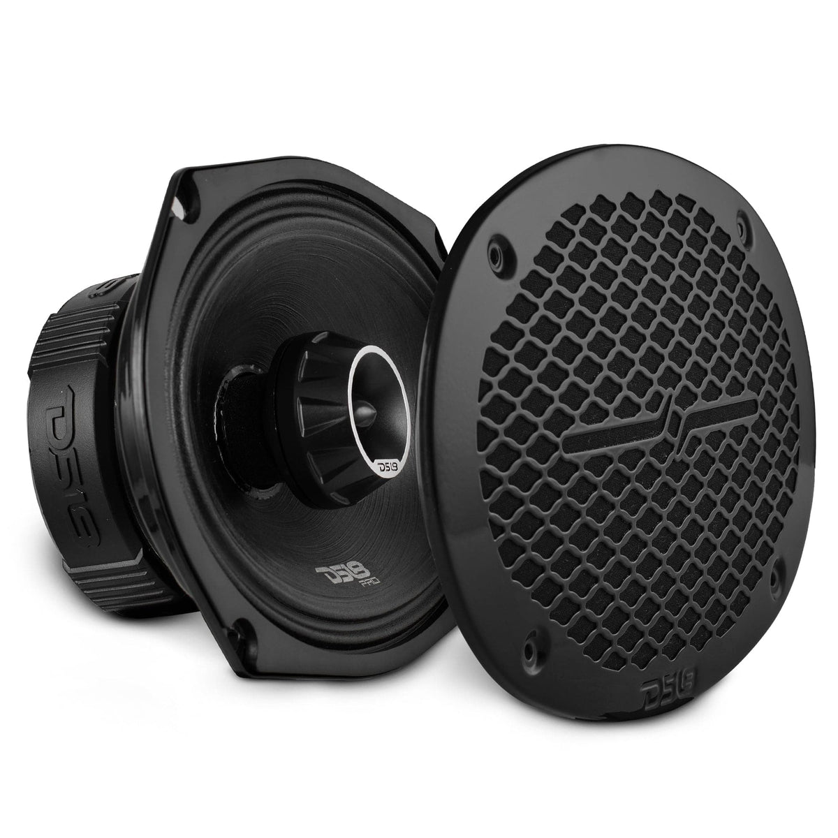 DS18 Audio - PRO-ZT 6x9" 2-way Coaxial Mid-Range Speaker with Built-in Driver and Grille, 275W RMS 4-Ohm
