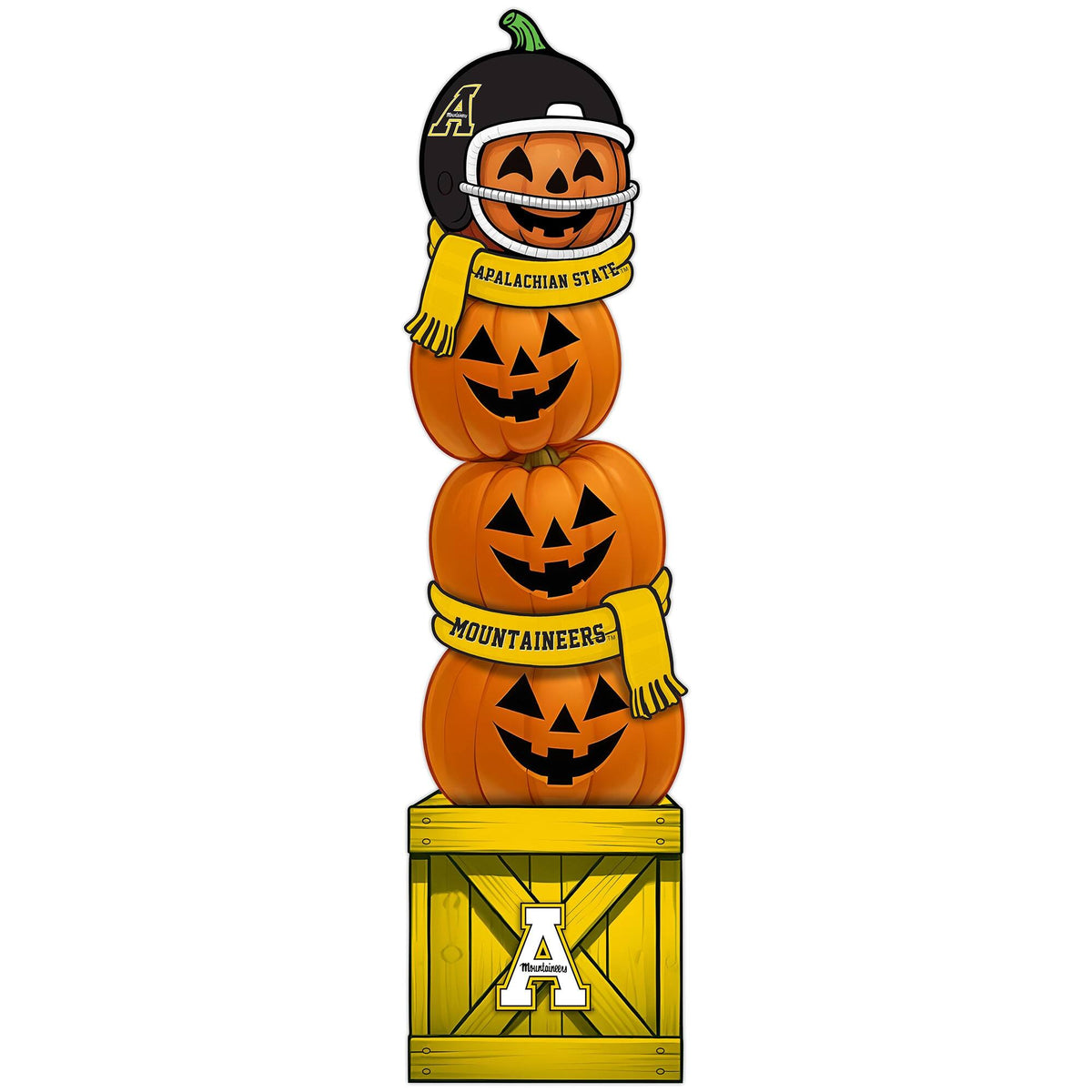 Fan Creations - Appalachian State Mountaineers 31" Stacked Pumpkin Leaner - Multicolor