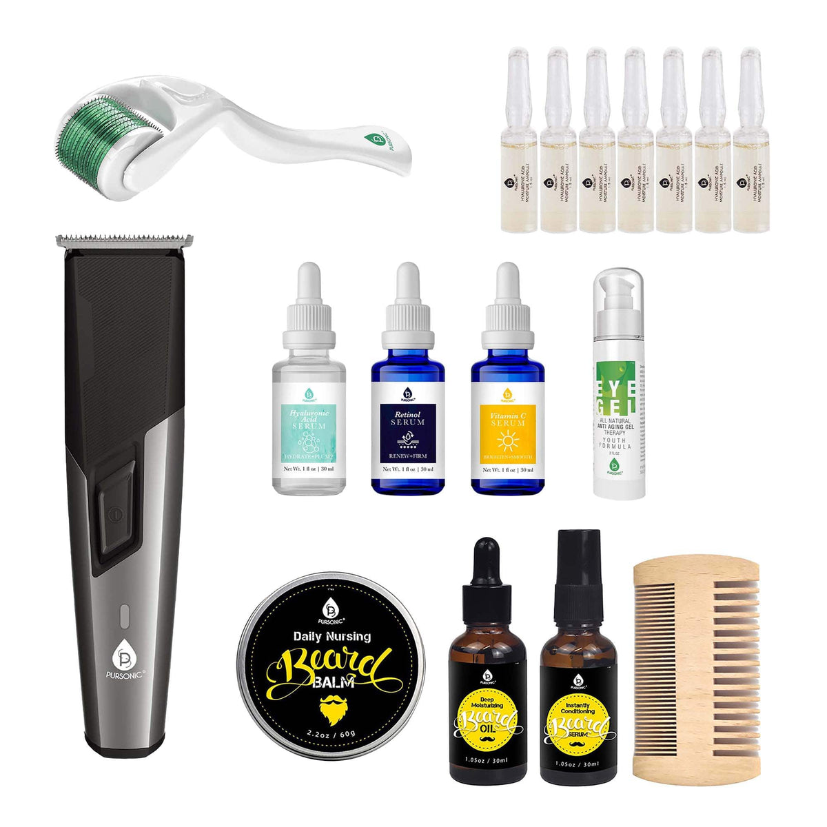 Grooming & Skincare Bundle – Complete Pursonic Self-Care Gift Set - Multicolor