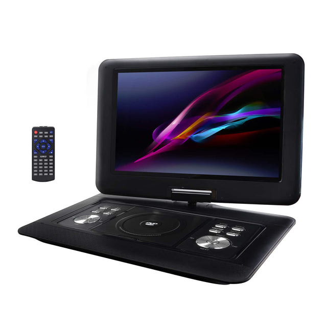 Front. Trexonic - Trexonic 13.3 Inch Portable TV+DVD Player with Color TFT LED Screen and USB/HD/AV Inputs - Black.