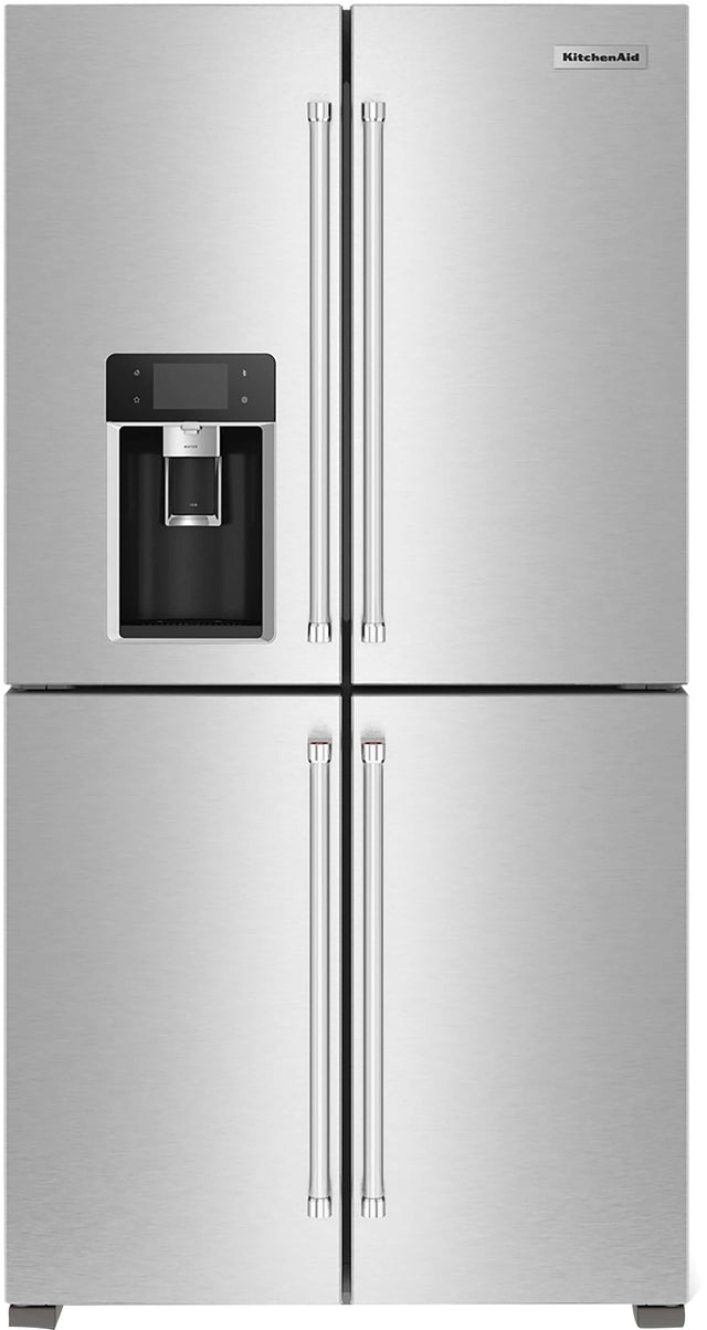 Front. KitchenAid - 36 in. Wide 19.4 cu. ft. French Door Refrigerator with Flexible Temperature Zone - Fingerprint Resistant Stainless Steel.