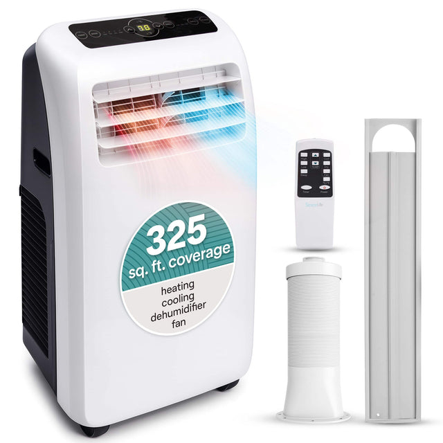325 sq. ft. coverage  
heating cooling dehumidifier fan