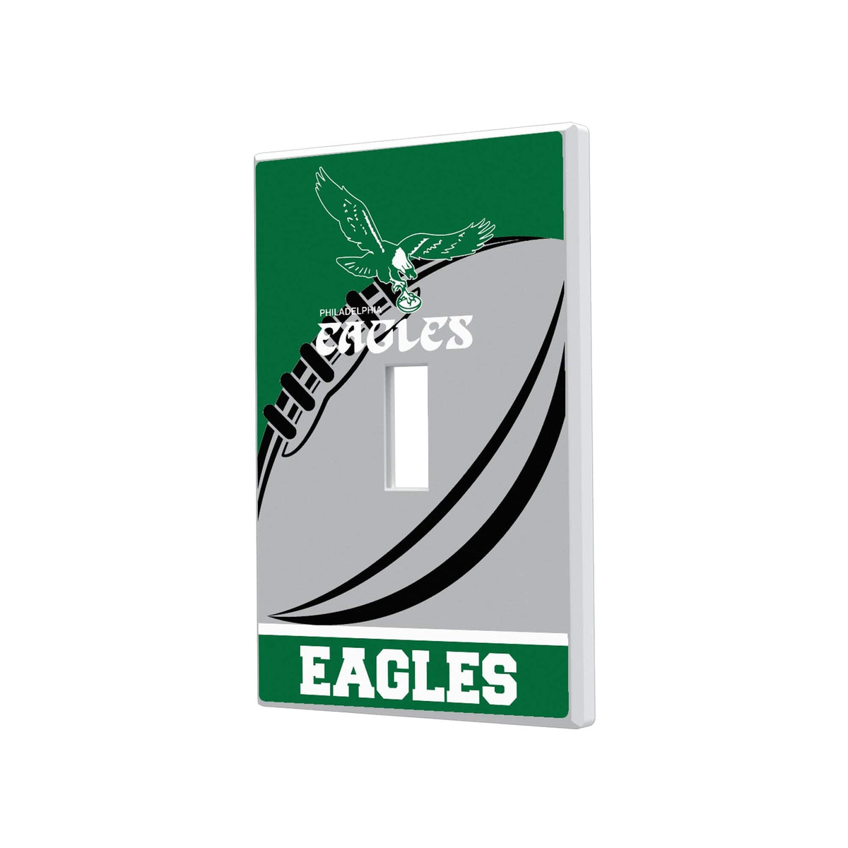 Keyscaper - Philadelphia Eagles Passtime Design Single Toggle Lightswitch Plate - Multicolor