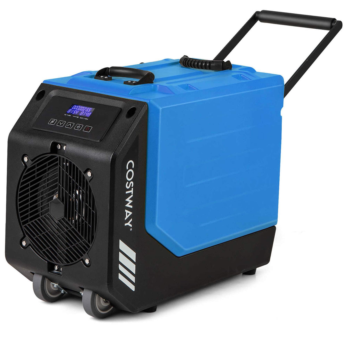 Costway - 190 PPD Commercial Dehumidifier Rotational Molded Industrial Dehumidifier with Pump - Blue