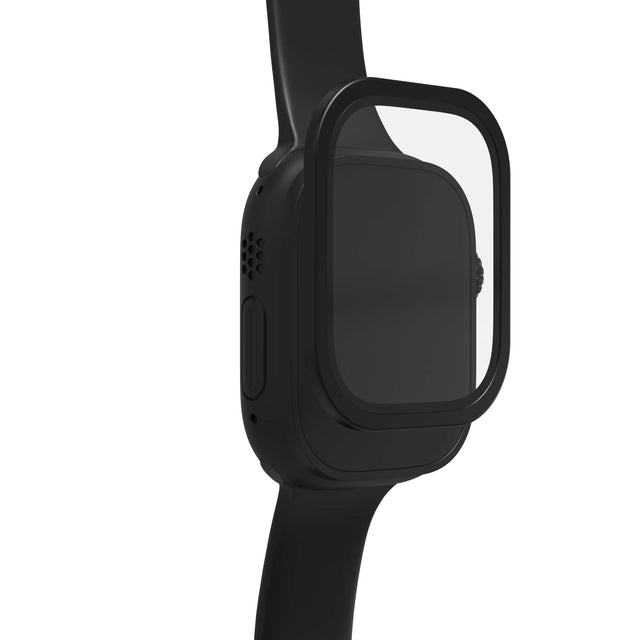 Angle. ZAGG - InvisibleShield Glass XTR4 Eco Advanced Edge-to-Edge & Anti-Reflective Screen Protector for Apple Watch Ultra 2/1 49mm - Black.