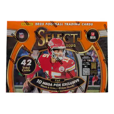 Panini - 2025 Panini Select Football Hobby Mega Box (Black & Orange Prizm's)