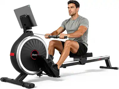 HARISON - Magnetic Rowing Machine for Home, Quiet Rower with 16-Level Resistance, Bluetooth App & 350 LB Capacity