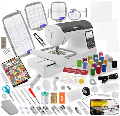 Brother - SE2000 Sewing and Embroidery Machine Ultimate Bundle - Includes 4 Hoops, 20 Premium Threads & More