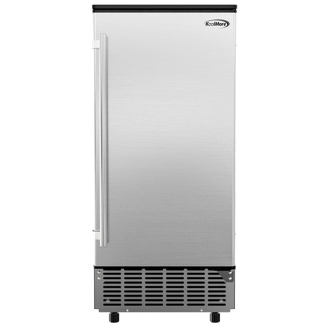 Front. Koolmore - 15 in. Stainless-Steel Built-In/Free-Standing Ice Maker, 75lbs/24h, BIM75-BS. - Stainless Steel.