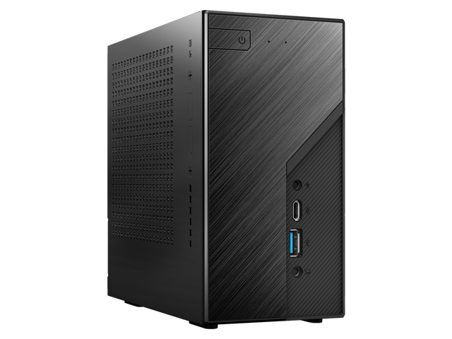 Front. ASRock - ASRock DeskMini B760 Black Mini PC, Supports 14th/13th/12th Gen Intel, Multi-Video Output, 1.92L.